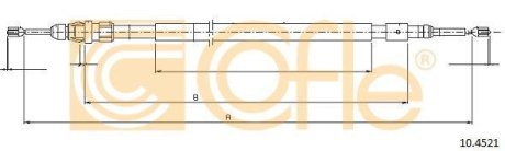 Трос, стояночная тормозная система COFLE 92.10.4521 (фото 1)