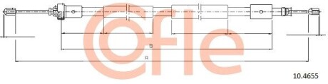 Трос, стояночная тормозная система COFLE 92.10.4655