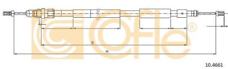 Трос, стояночная тормозная система COFLE 92.10.4661 (фото 1)