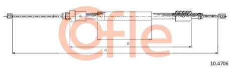 Трос, стояночная тормозная система COFLE 92.10.4706