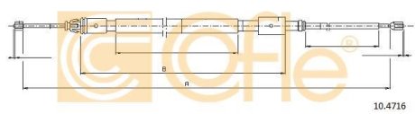 Трос, стояночная тормозная система COFLE 92.10.4716 (фото 1)