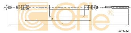 Трос, стояночная тормозная система COFLE 92.10.4722 (фото 1)