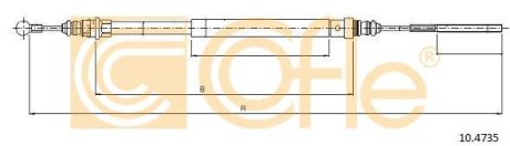 Трос, стояночная тормозная система COFLE 92.10.4735 (фото 1)