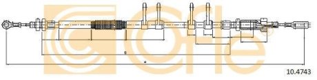 Трос, стояночная тормозная система COFLE 92.10.4743 (фото 1)