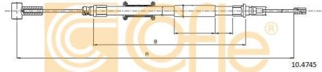 Трос, стояночная тормозная система COFLE 92.10.4745 (фото 1)