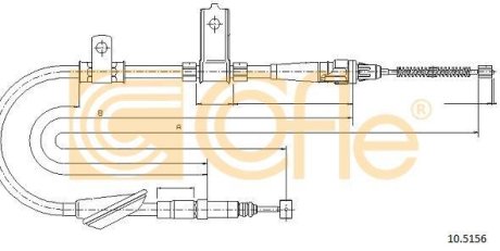 Трос, стояночная тормозная система COFLE 92.10.5156
