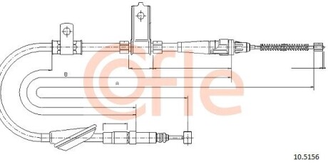 Трос, стояночная тормозная система COFLE 92.10.5156