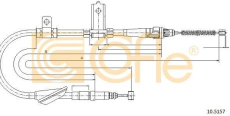 Трос, стояночная тормозная система COFLE 92.10.5157