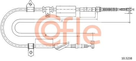 Трос, стояночная тормозная система COFLE 92.10.5238