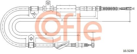 Трос, стояночная тормозная система COFLE 92.10.5239