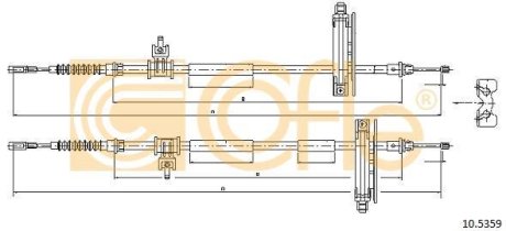 Трос, стояночная тормозная система COFLE 92.10.5359