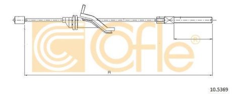 Трос, стояночная тормозная система COFLE 92.10.5369 (фото 1)