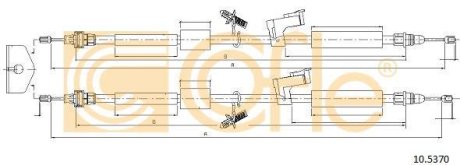 Трос, стояночная тормозная система COFLE 92.10.5370 (фото 1)