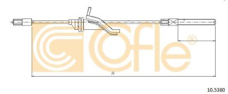 Трос, стояночная тормозная система COFLE 92.10.5380