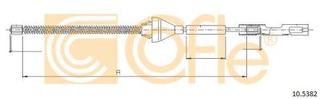 Трос, стояночная тормозная система COFLE 92.10.5382