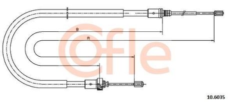 Трос, стояночная тормозная система COFLE 92.10.6035 (фото 1)