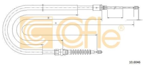 Трос, стояночная тормозная система COFLE 92.10.6046 (фото 1)