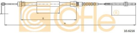 Трос, стояночная тормозная система COFLE 92.10.6216 (фото 1)