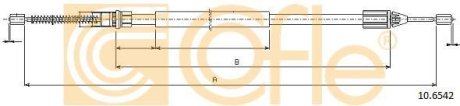 Трос, стояночная тормозная система COFLE 92.10.6542