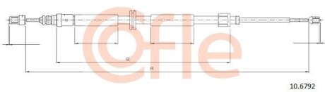 Трос, стояночная тормозная система COFLE 92.10.6792