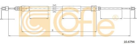 Трос, стояночная тормозная система COFLE 92.10.6794