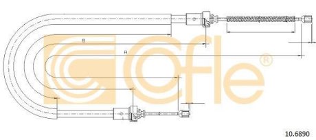 Трос, стояночная тормозная система COFLE 92.10.6890 (фото 1)