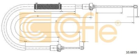 Трос, стояночная тормозная система COFLE 92.10.6895 (фото 1)