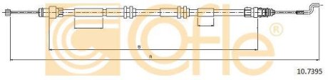Трос, стояночная тормозная система COFLE 92.10.7395 (фото 1)