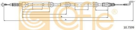 Трос, стояночная тормозная система COFLE 92.10.7399 (фото 1)