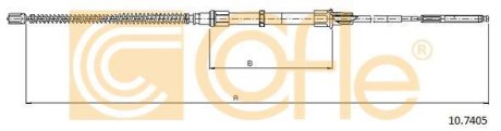 Трос, стояночная тормозная система COFLE 92.10.7405 (фото 1)