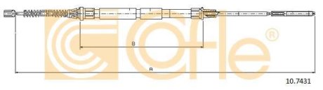 Трос, стояночная тормозная система COFLE 92.10.7431 (фото 1)