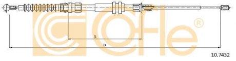 Трос, стояночная тормозная система COFLE 92.10.7432 (фото 1)