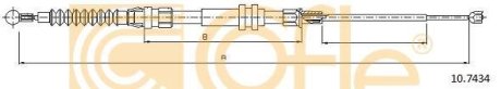Трос, стояночная тормозная система COFLE 92.10.7434 (фото 1)