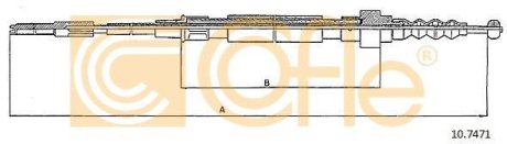 Трос, стояночная тормозная система COFLE 92.10.7471 (фото 1)
