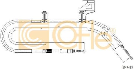 Трос, стояночная тормозная система COFLE 92.10.7483 (фото 1)