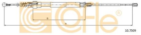 Трос, стояночная тормозная система COFLE 92.10.7509 (фото 1)