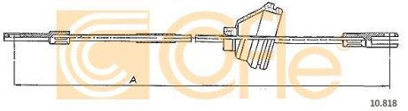 Трос, стояночная тормозная система COFLE 92.10.818 (фото 1)