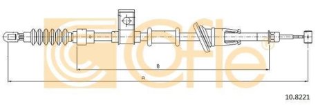 Трос, стояночная тормозная система COFLE 92.10.8221