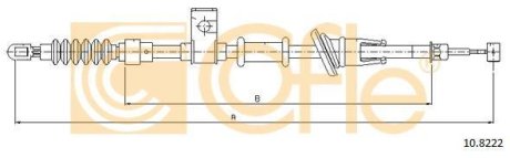 Трос, стояночная тормозная система COFLE 92.10.8222