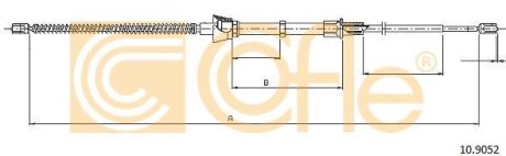 Трос, стояночная тормозная система COFLE 92.10.9052