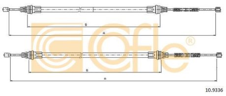 Трос, стояночная тормозная система COFLE 92.10.9336 (фото 1)