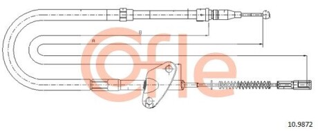 Трос, стояночная тормозная система COFLE 92.10.9872