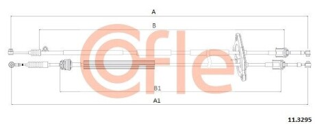 Трос, ступенчатая коробка передач COFLE 92.11.3295 (фото 1)