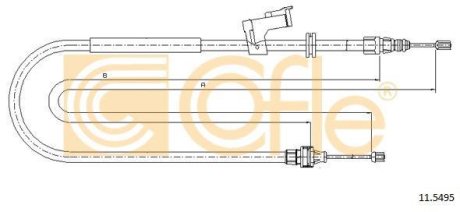 Трос, стояночная тормозная система COFLE 92.11.5495 (фото 1)