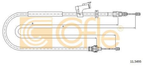 Трос, стояночная тормозная система COFLE 92.11.5495
