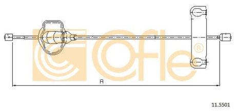 Трос, стояночная тормозная система COFLE 92.11.5501