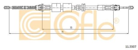 Трос, стояночная тормозная система COFLE 92.11.5507 (фото 1)
