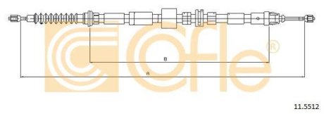 Трос, стояночная тормозная система COFLE 92.11.5512 (фото 1)