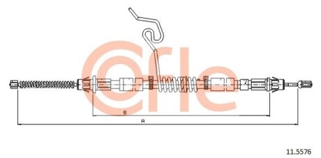 Трос, стояночная тормозная система COFLE 92.11.5576
