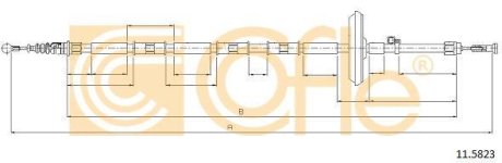 Трос, стояночная тормозная система COFLE 92.11.5823 (фото 1)
